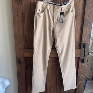 NWT Vineyard Vines Men's Performance On-The-Go 5-Pocket Pants 34x32 khaki